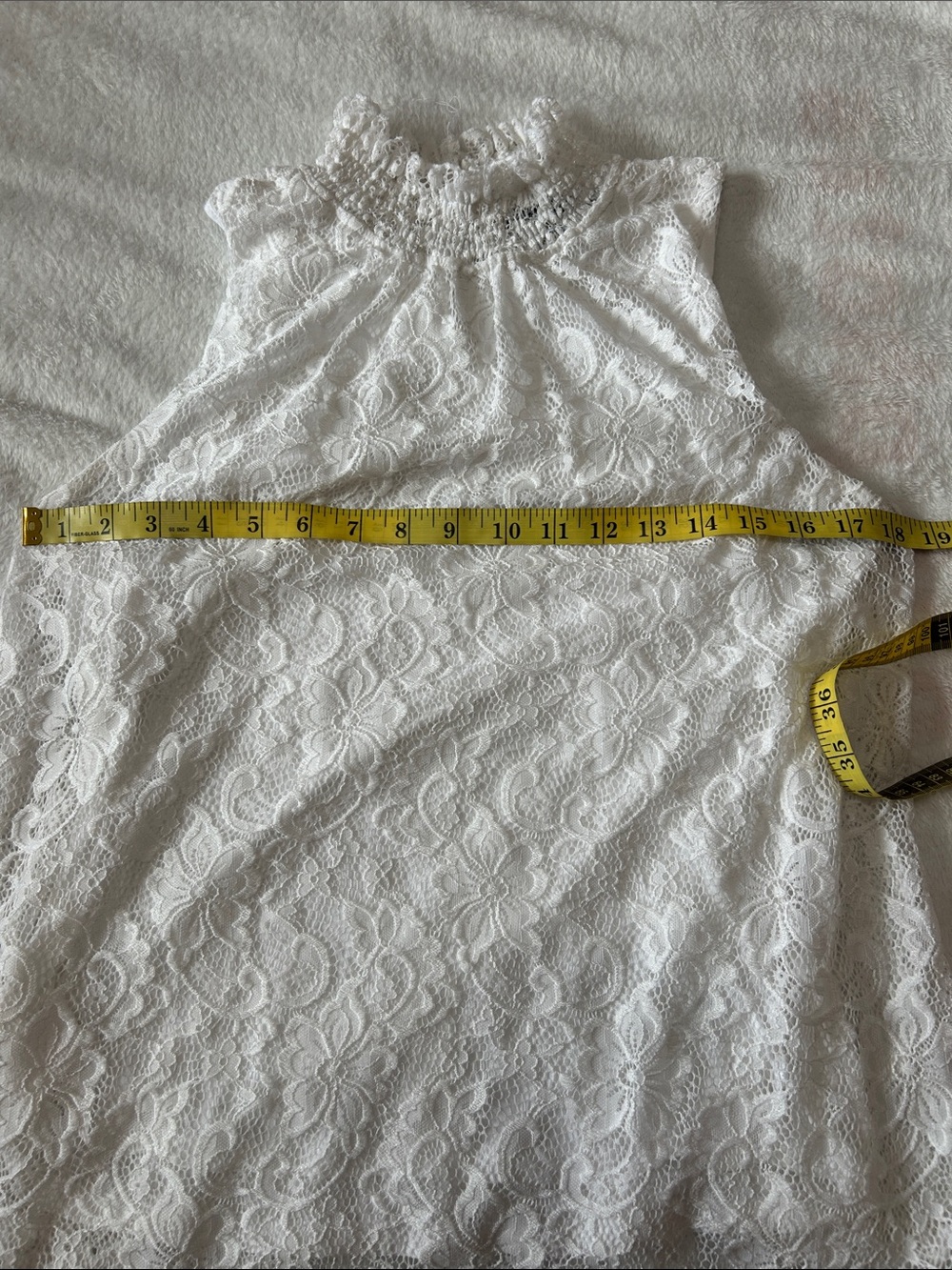 Cable & Gauge Lace Mock Neck Sleeveless Top Size M – Romantic Cottagecore Blouse - Picture 8 of 10